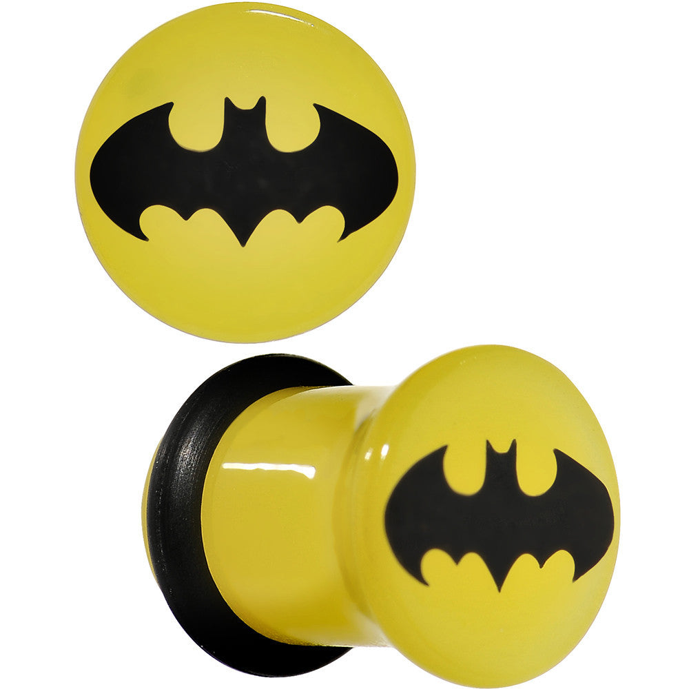 0 Gauge Officially Licensed Batman Yellow Single Flare Plug Set