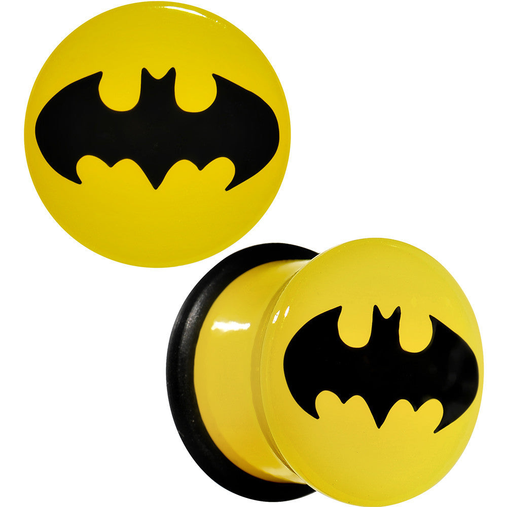 1/2 Officially Licensed Batman Yellow Single Flare Plug Set