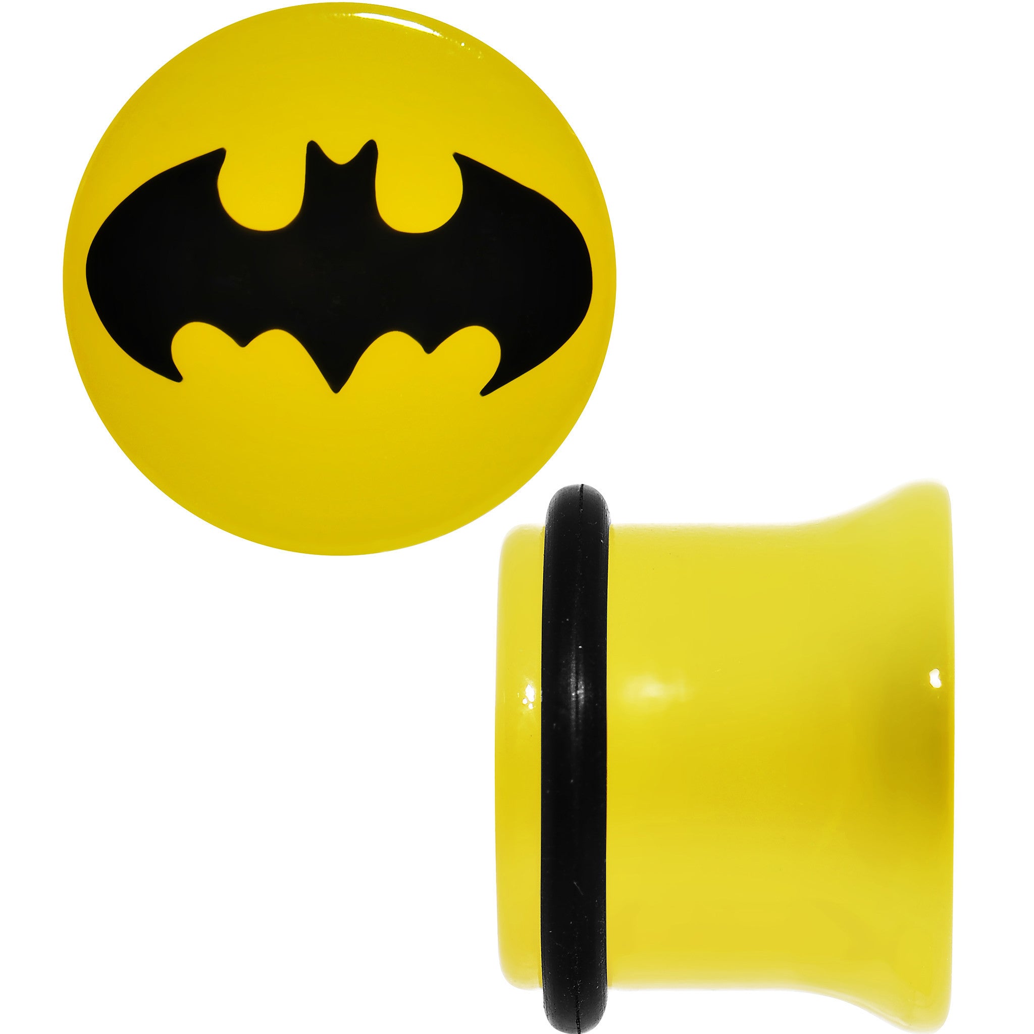 1/2 Officially Licensed Batman Yellow Single Flare Plug Set