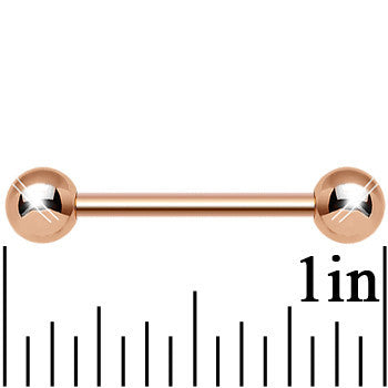 14 Gauge 5/8 Rose Gold Plated Straight Barbell
