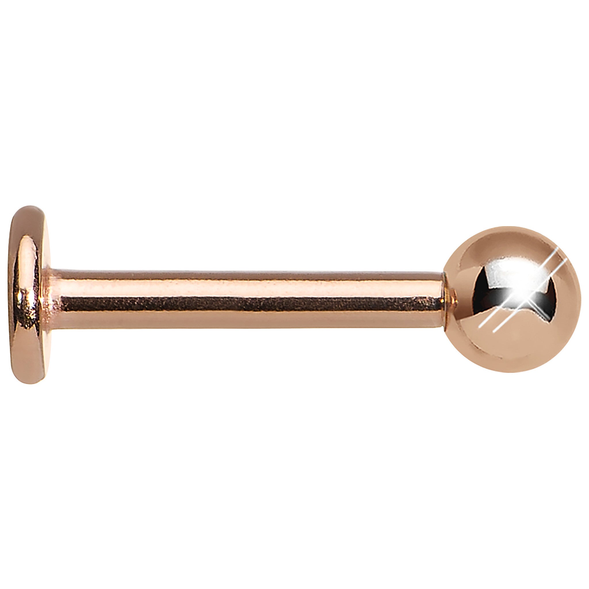 16G 5/16 Rose Gold Plated Labret Tragus Monroe