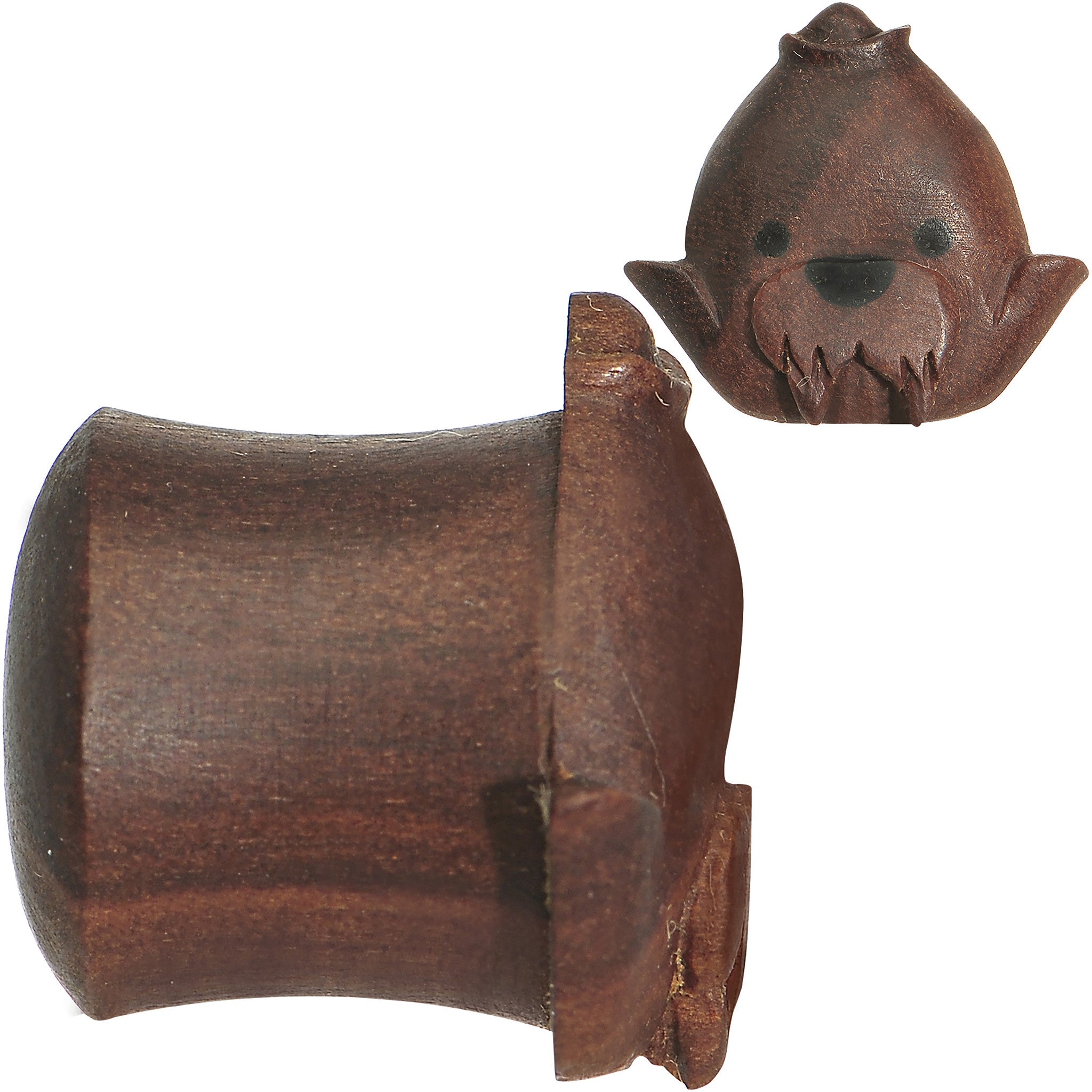 9/16 Organic Sabo Wood Mr. Walrus Hand Carved Plug Set
