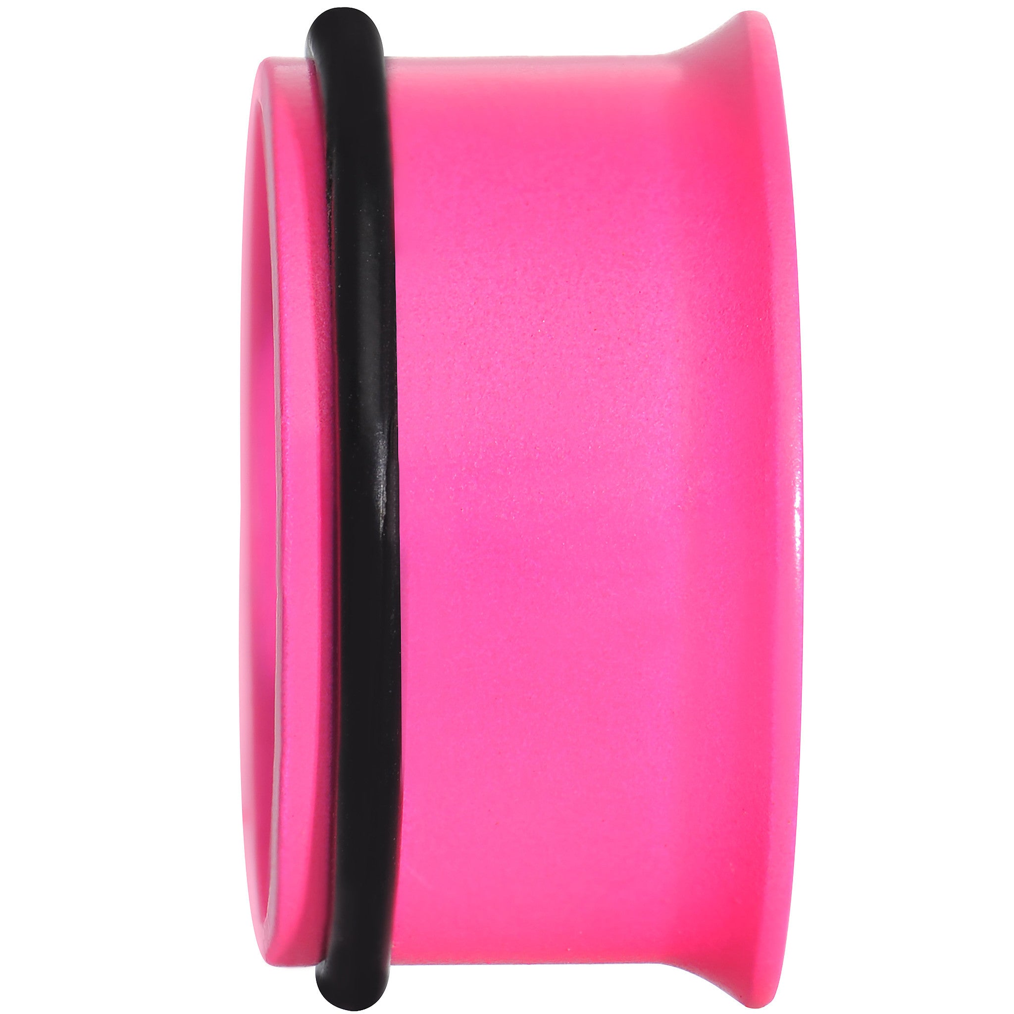 18mm Pink Neon Coated Stainless Steel Single Flare Tunnel Plug