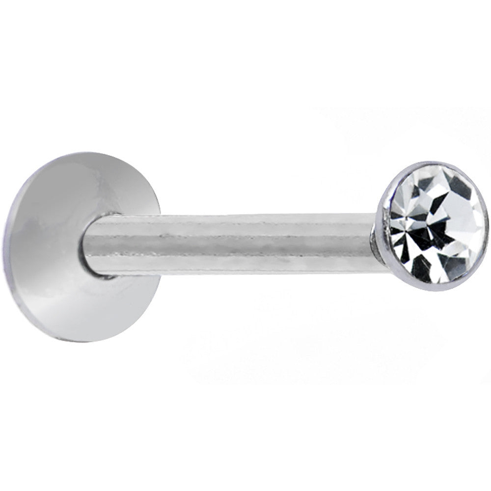 20G Clear Gem Cartilage Earring Created with Crystals