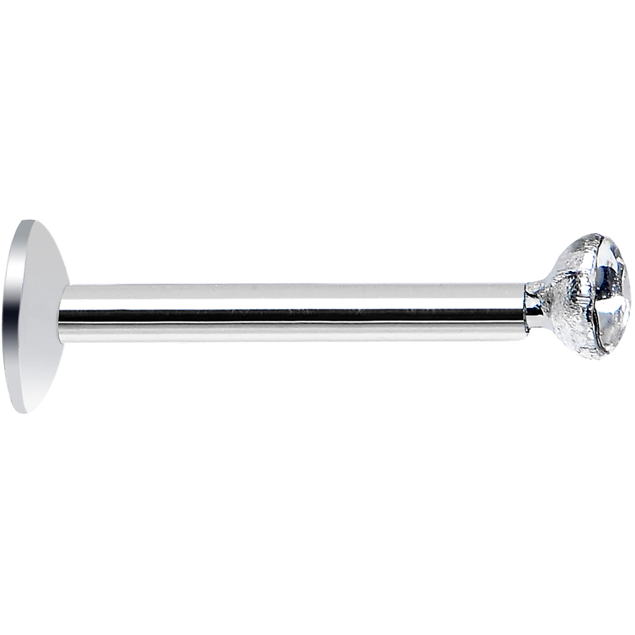 20G Clear Gem Cartilage Earring Created with Crystals