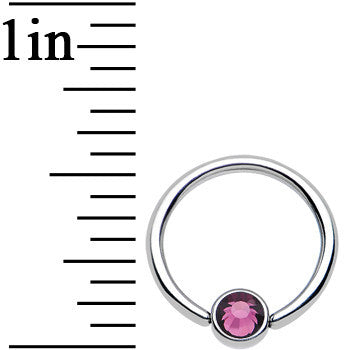 16 Gauge 3/8 Purple Gem Disc Titanium BCR Captive Ring