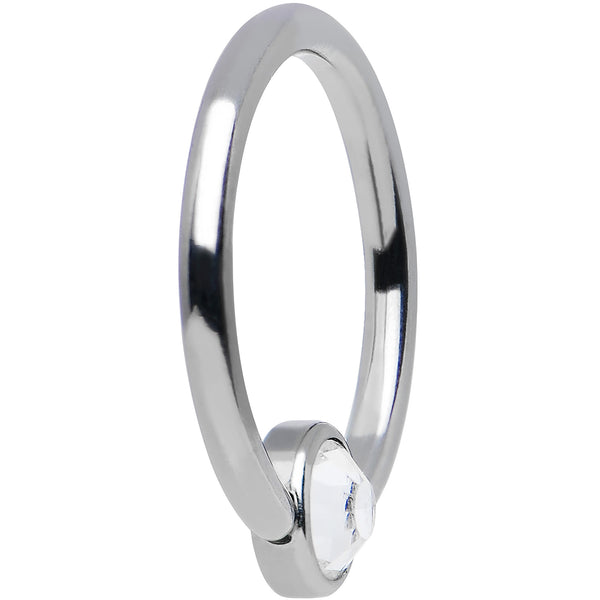 16 Gauge 3/8 Aqua Gem Titanium BCR Captive Ring 4mm Flat Disc