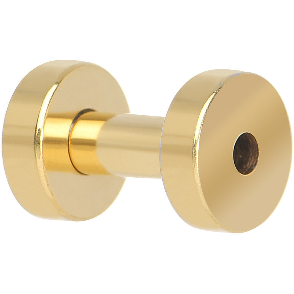 10G PVD Gold Titanium Screw Fit Tunnel