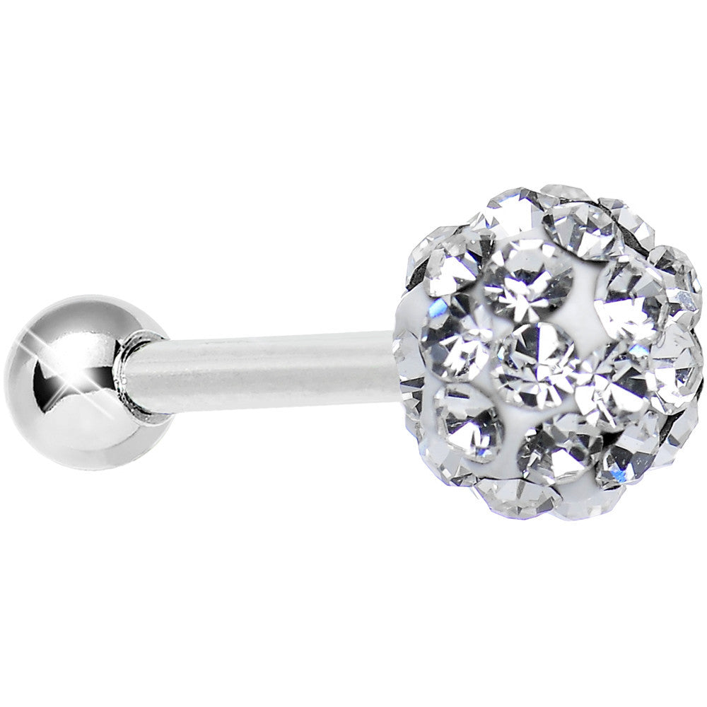 16G Clear Ferido Crystal Tragus Cartilage Earring 5mm Top