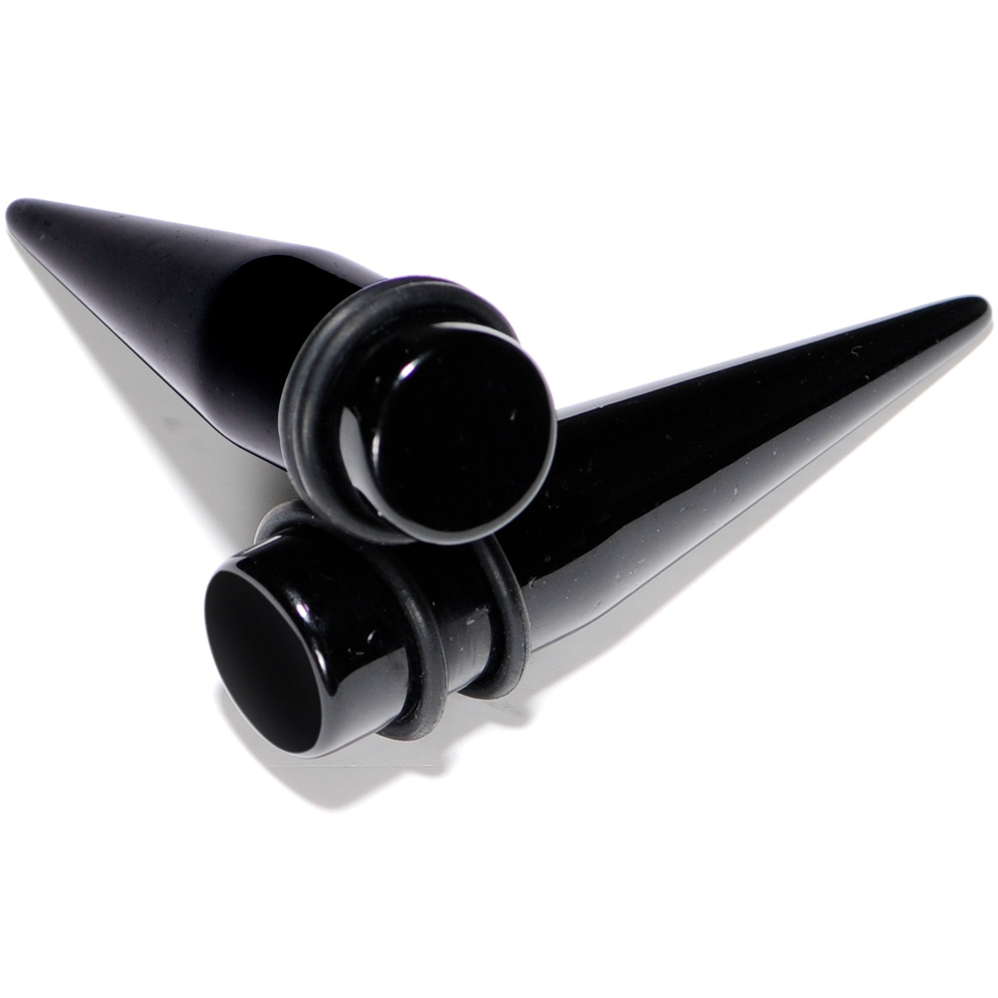 00G to 1 inch 18 Piece Black Acrylic Ear Stretching Taper Kit