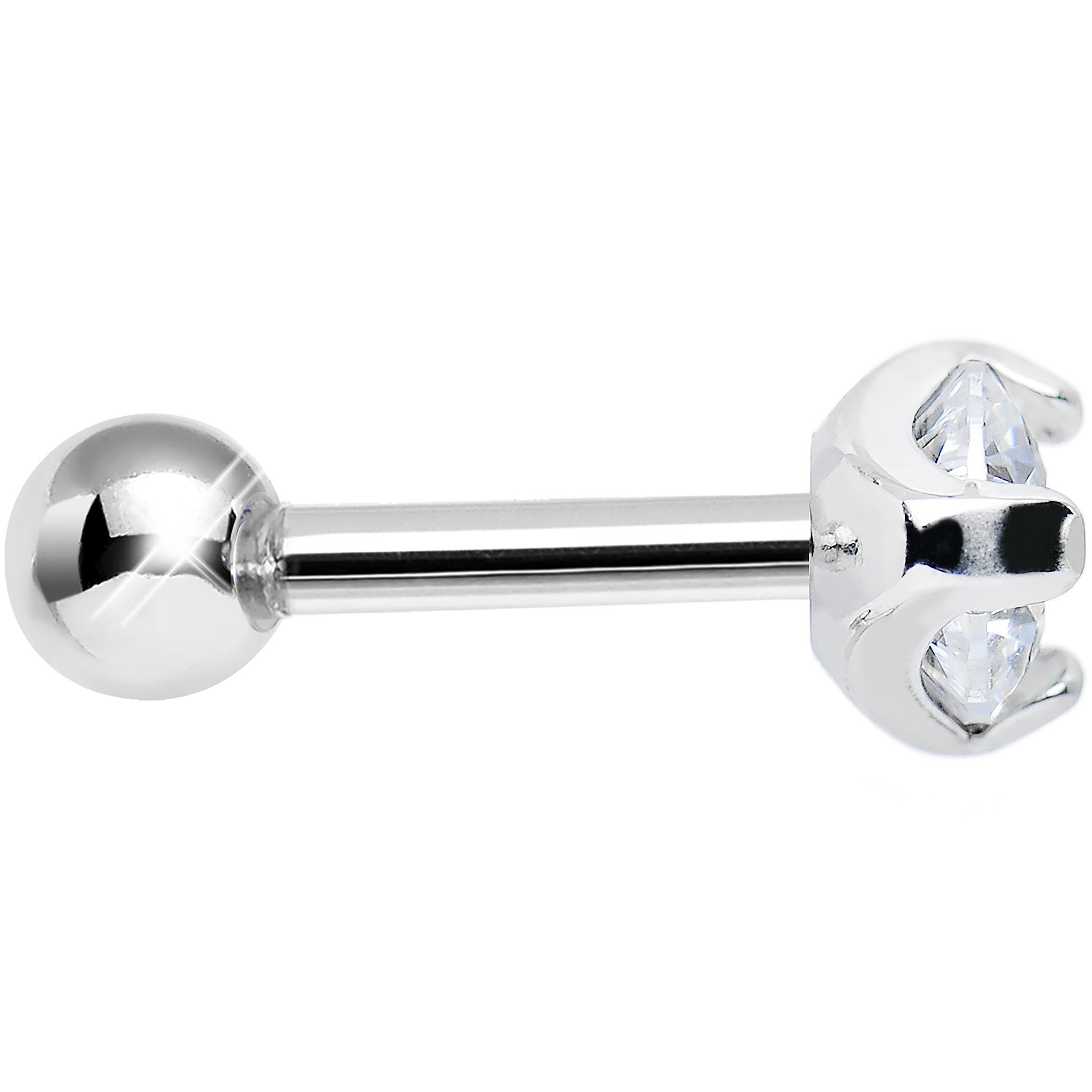 4mm Clear Cubic Zirconia Round Tragus Cartilage Earring