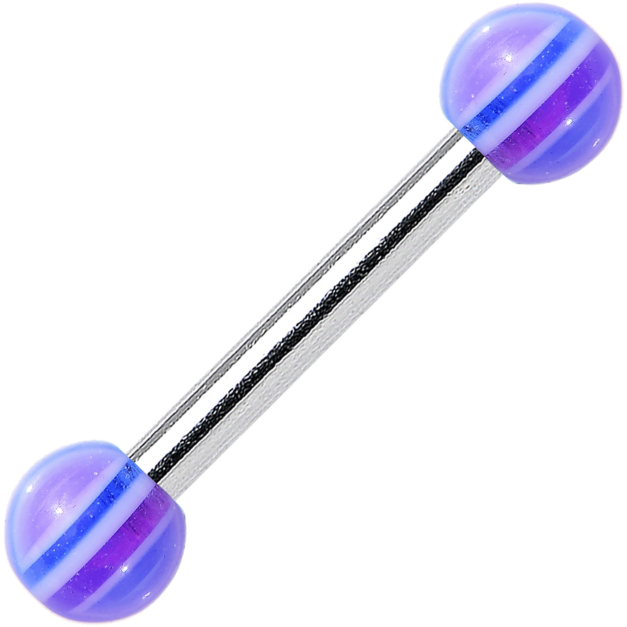 16 Gauge Purple Blue Acrylic Plum Perfect Barbell Eyebrow Ring 5/16