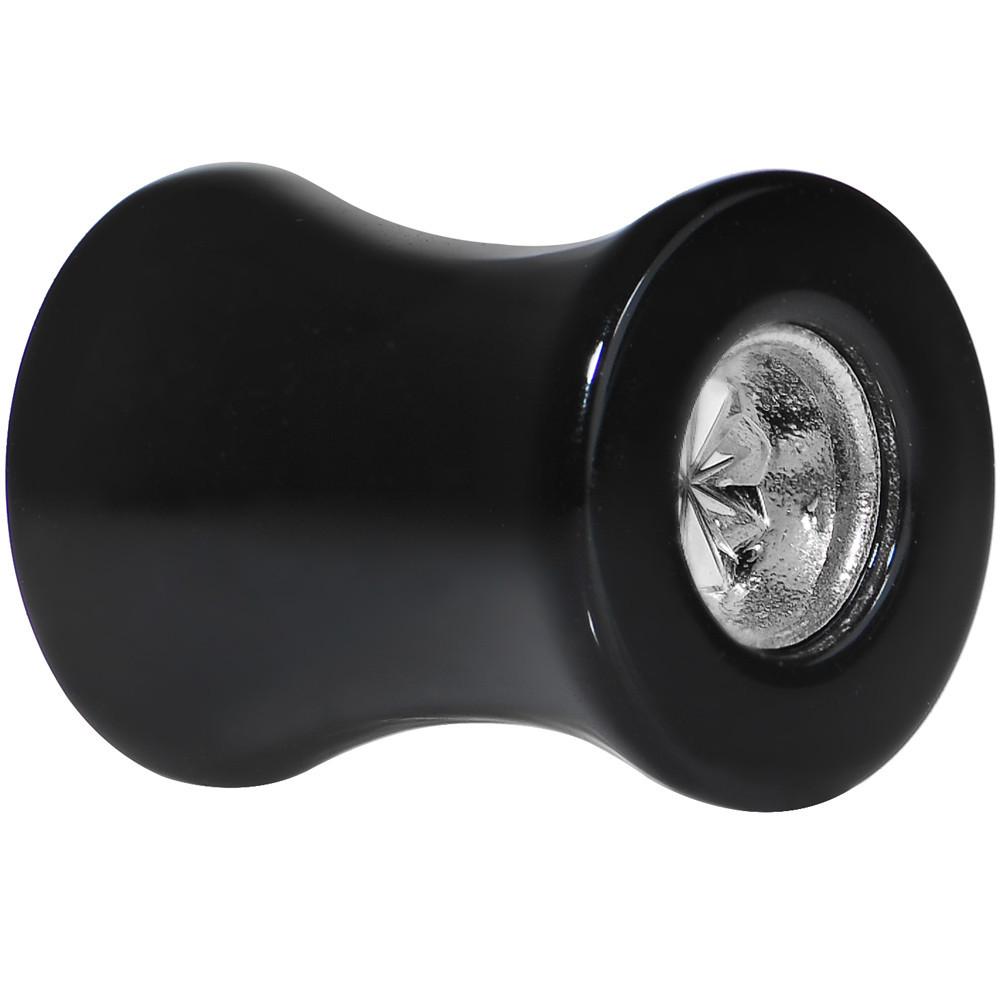 Black Acrylic Grey Flashy Tire Rim Saddle Plug 2 Gauge to 20mm