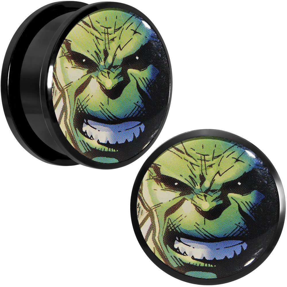 1 inch Licensed The Incredible Hulk Acrylic Screw Fit Plugs Set