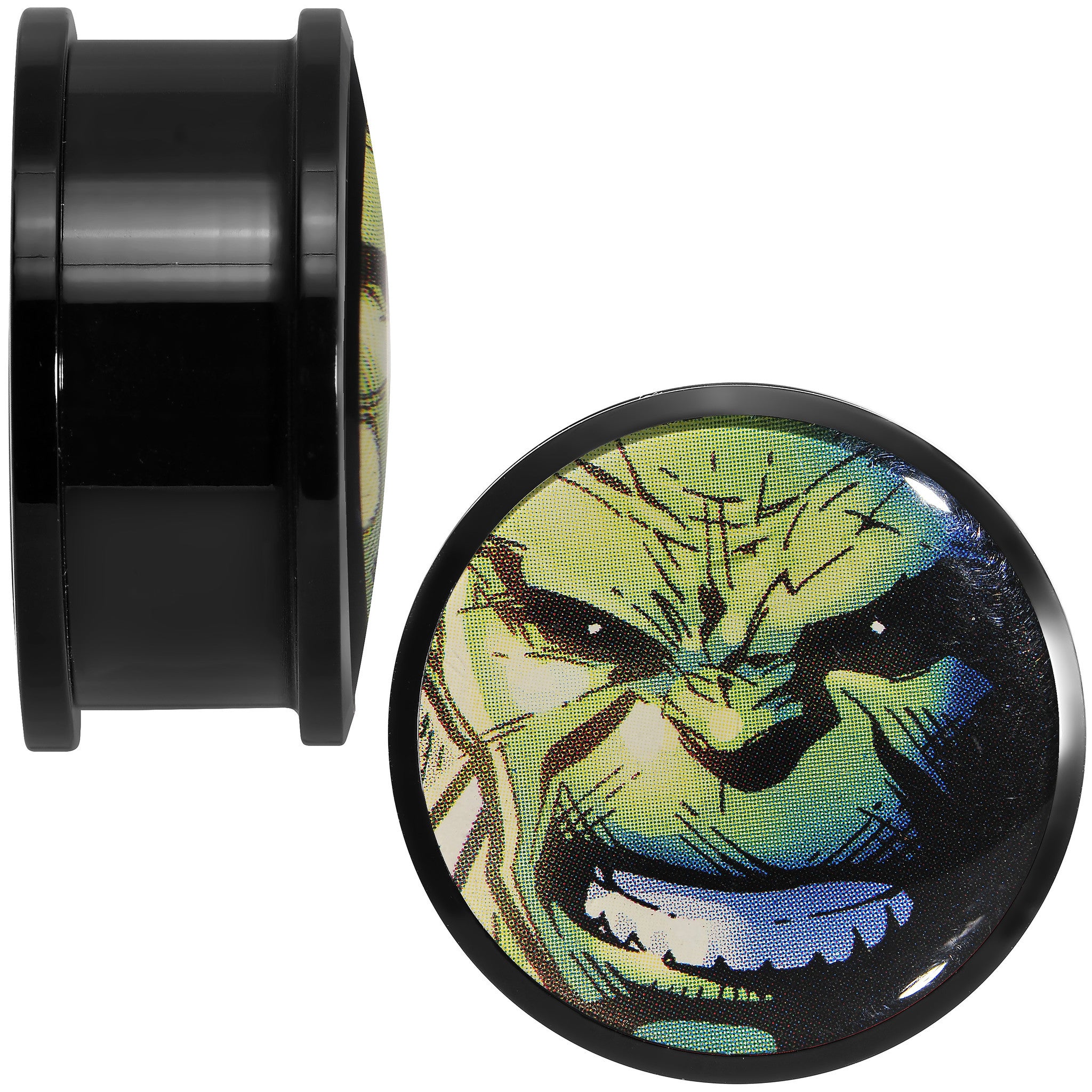 1 inch Licensed The Incredible Hulk Acrylic Screw Fit Plugs Set