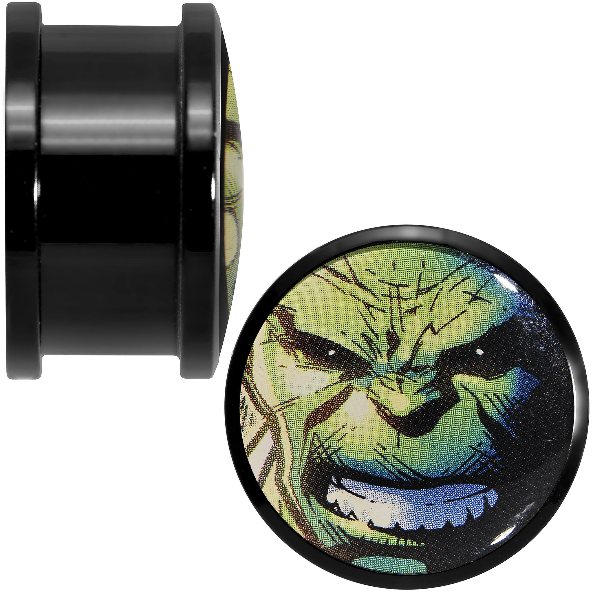 3/4 Licensed The Incredible Hulk Acrylic Screw Fit Plugs Set
