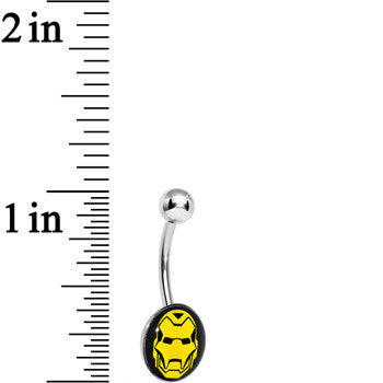 Licensed Iron Man Stainless Steel Belly Ring
