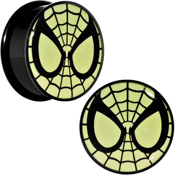 7/8 Licensed Spider-Man Glow in the Dark Screw Fit Plugs Set