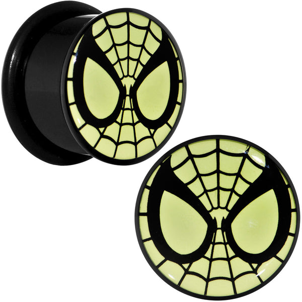 9/16 Licensed Spider-Man Glow in the Dark Screw Fit Plugs Set