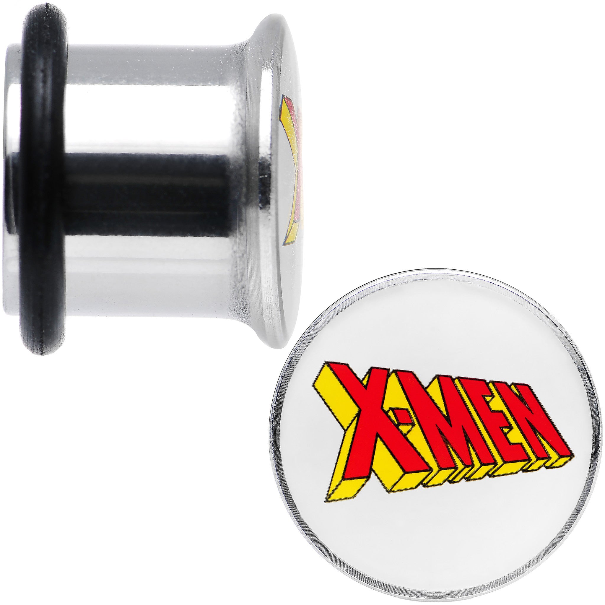 7/16 Licensed X-Men Single Flare Steel Tunnel Plugs Set