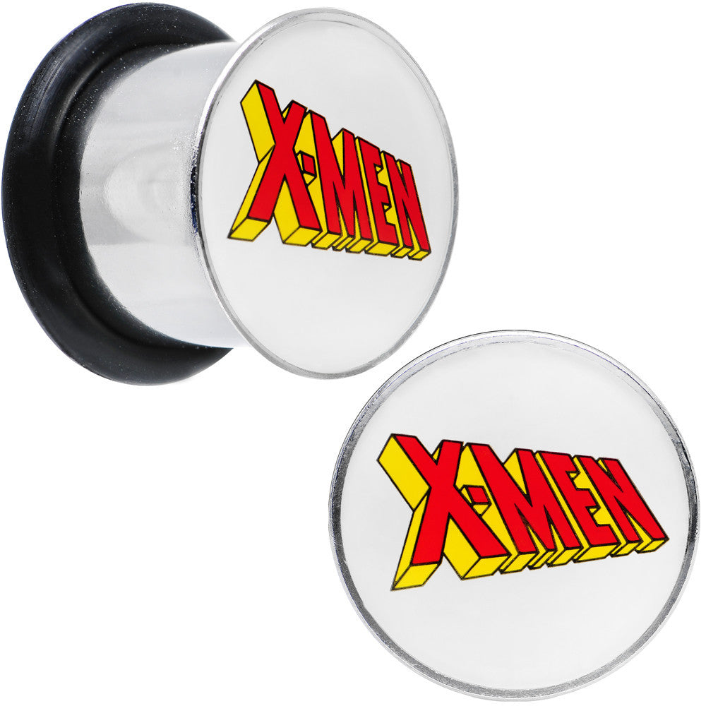 7/16 Licensed X-Men Single Flare Steel Tunnel Plugs Set