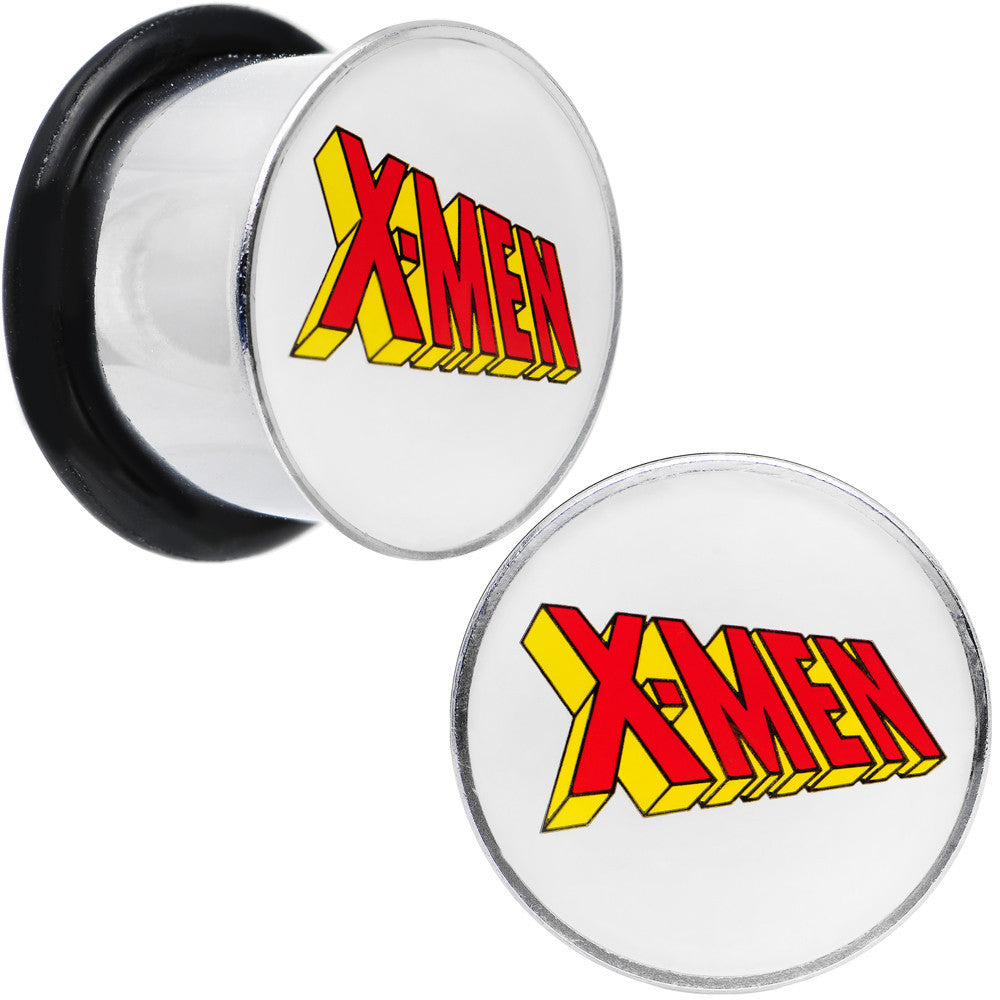 9/16 Licensed X-Men Single Flare Steel Tunnel Plugs Set