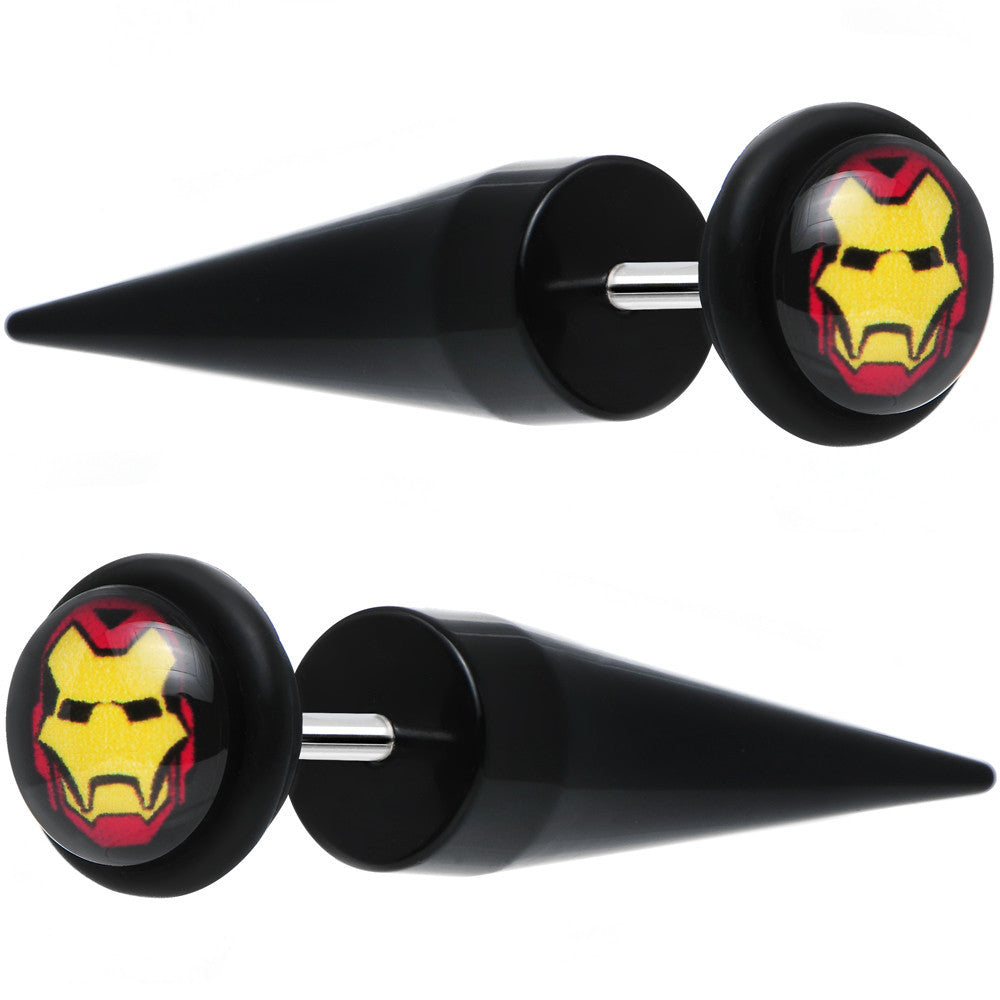 Licensed Iron Man Acrylic Cheater Tapers Set