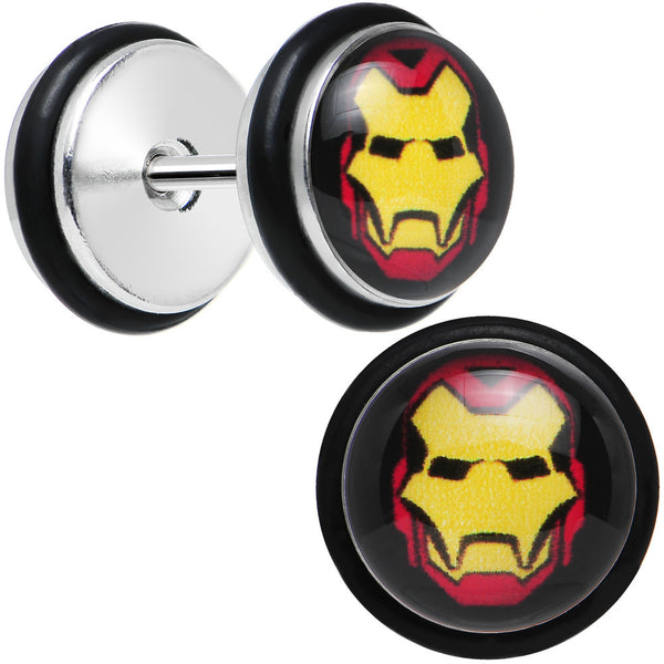 Licensed Iron Man Stainless Steel Cheater Plugs Set