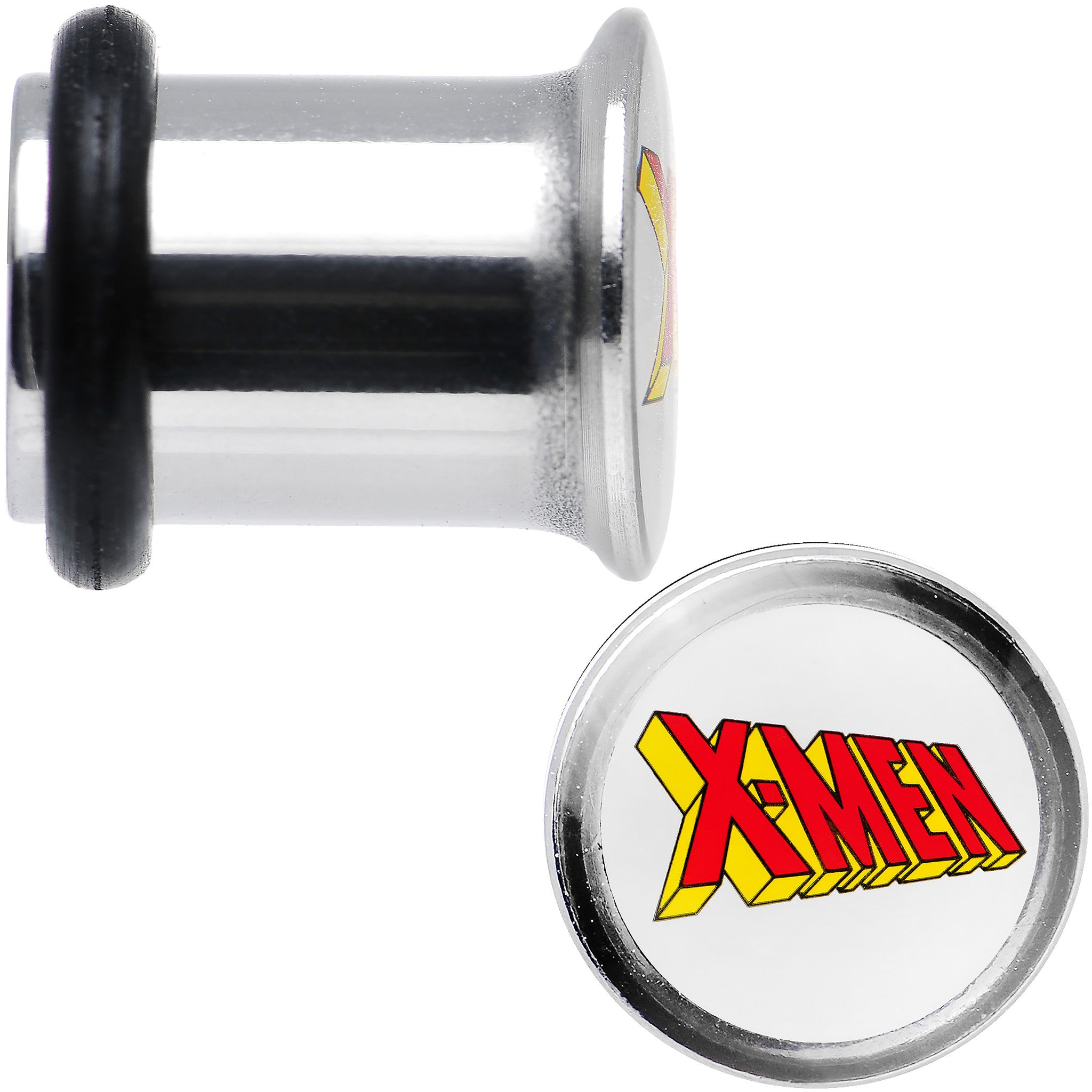 2G Licensed X-Men Single Flare Steel Tunnel Plugs Set