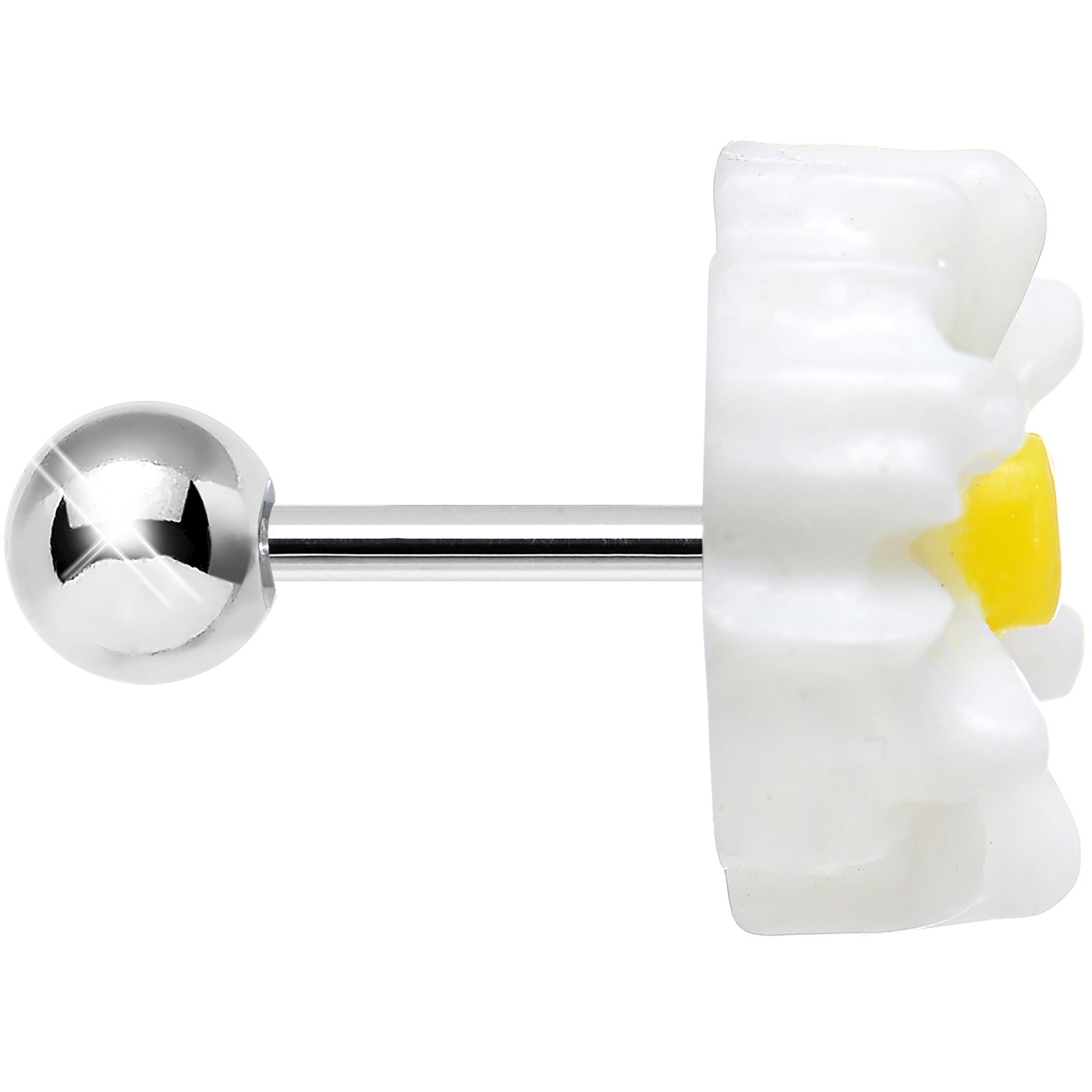 White Daisy Flower Cartilage Tragus Earring