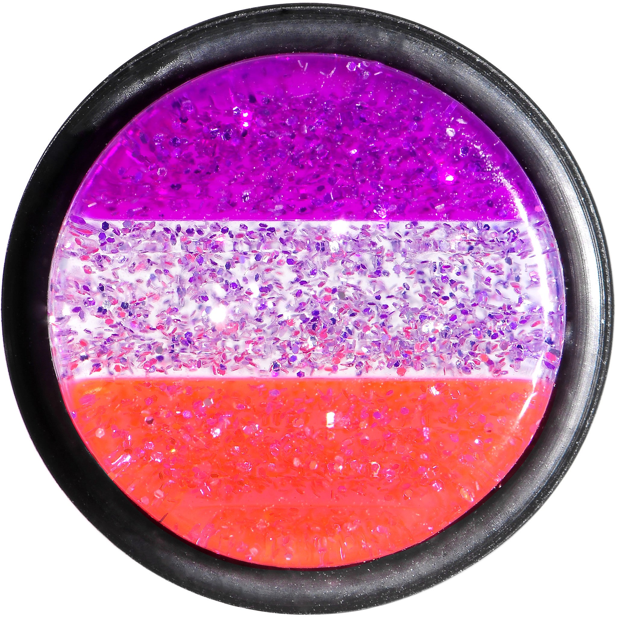 5/8 Multi Pink Acrylic Perfectly Rosy Glitter Single Flare Plug