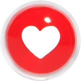 2 Gauge Clear Red Acrylic Adoring Heart Saddle Plug