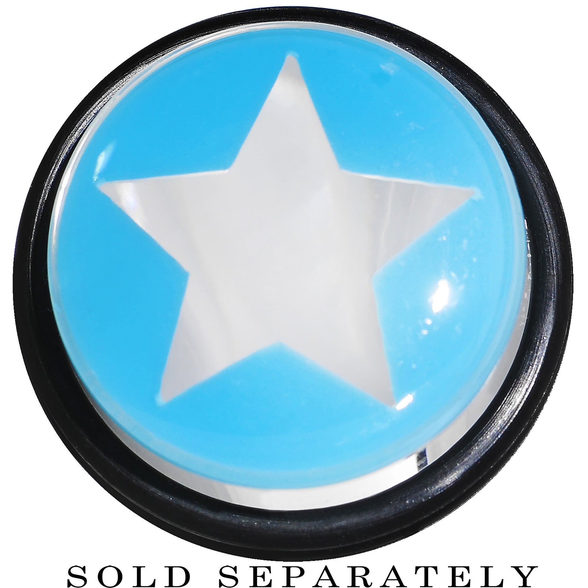 20mm Clear Light Blue Acrylic Wish on a Star Taper