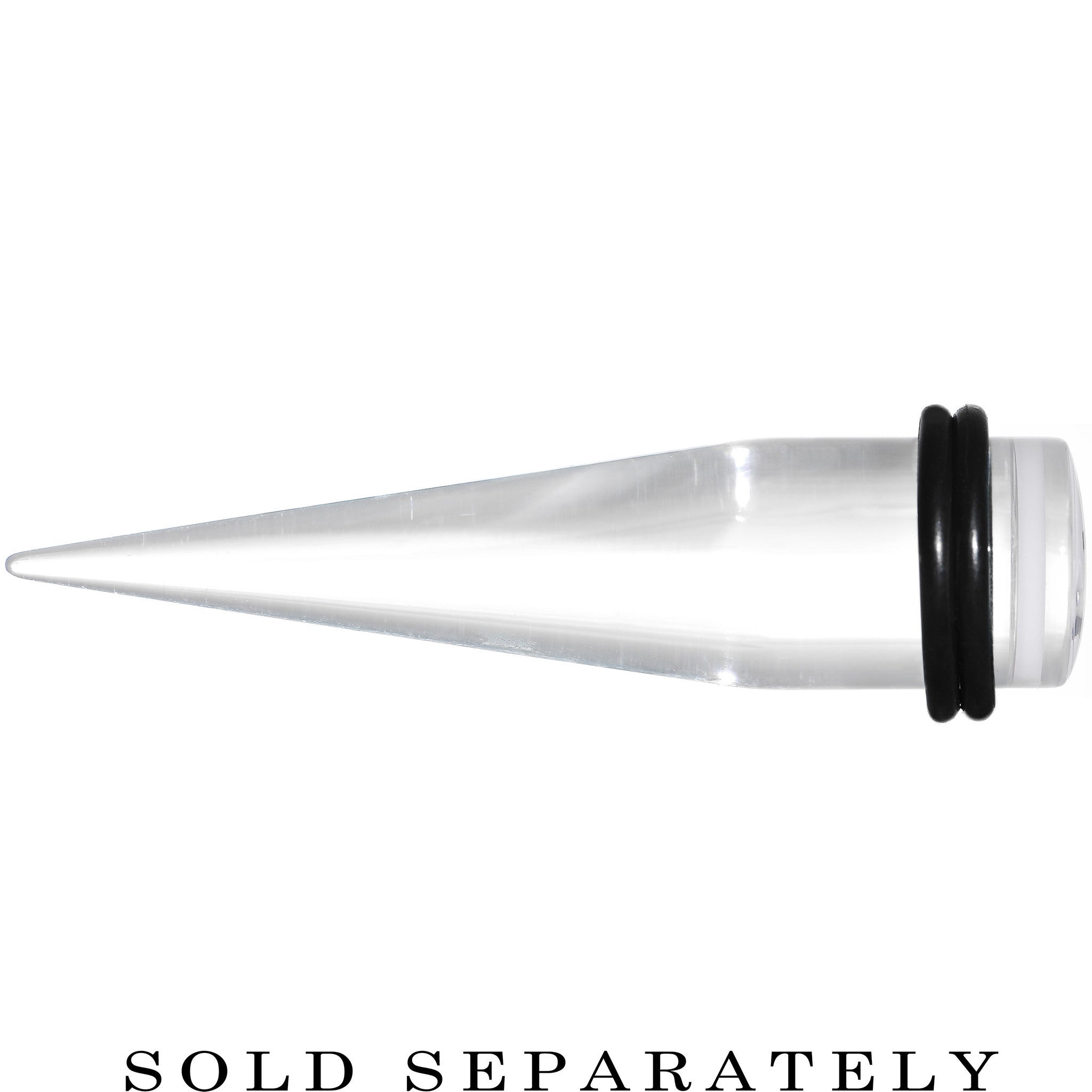 1/2 Clear White Acrylic Set Sail Nautical Anchor Taper