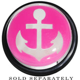 20mm Clear Pink Acrylic Set Sail Nautical Anchor Taper