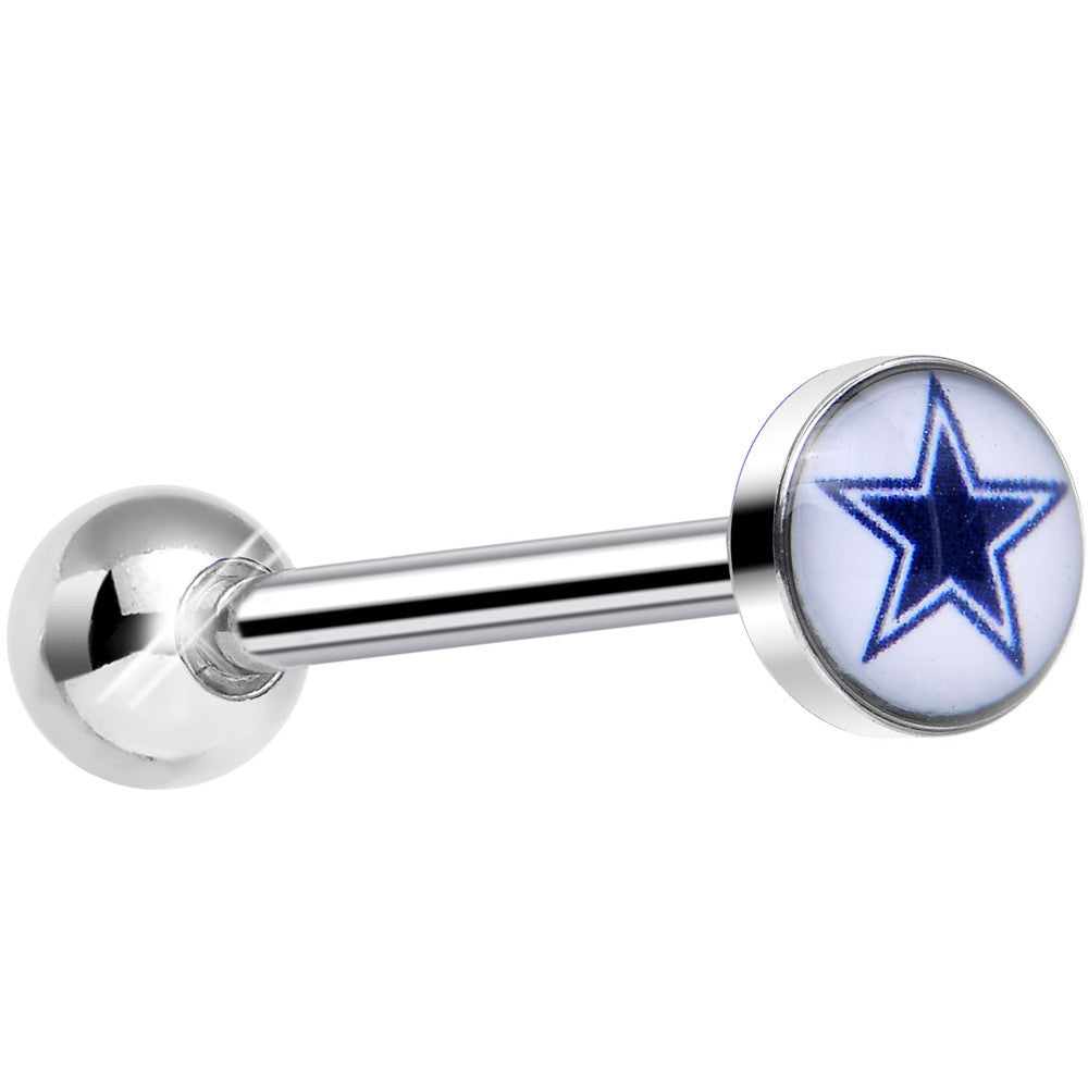 Officially Licensed NFL Dallas Cowboys Barbell Tongue Ring