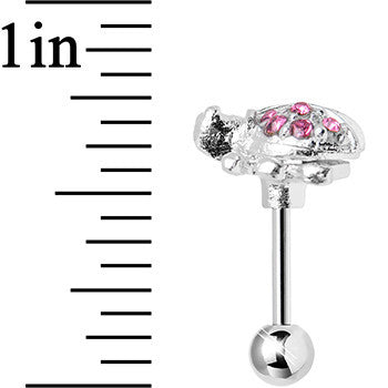 Pink Gem Lovely Ladybug Tragus Cartilage Earring
