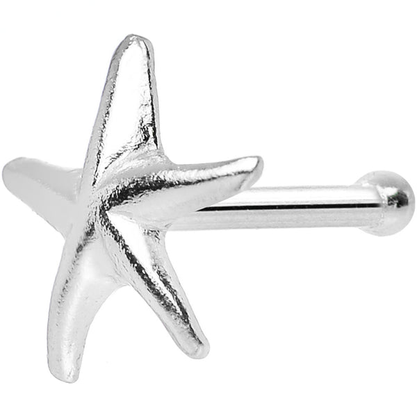 22 Gauge 925 Sterling Silver Ocean Starfish Nose Bone