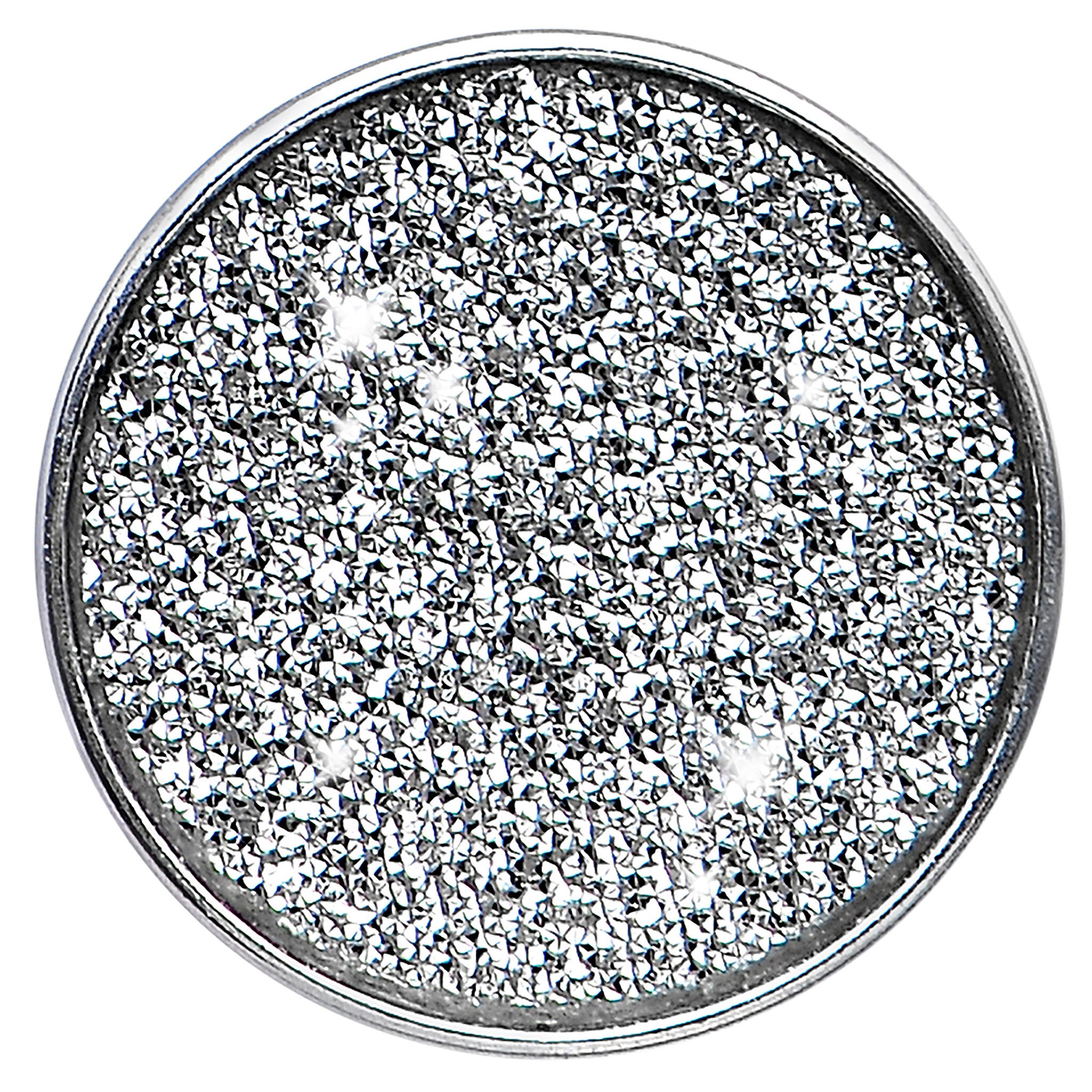 4G Stainless Steel Silver Sugar Glitter Screw Fit Plug