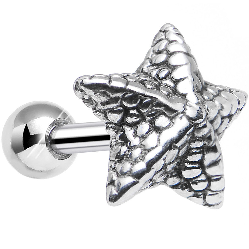925 Sterling Silver Oceanic Starfish Tragus Cartilage Earring