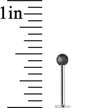 16G 3/8 Black Sandblasted Steel Monroe Labret 3mm Ball