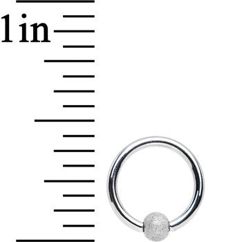 16G 5/16 Sandblasted Ball BCR Captive Ring