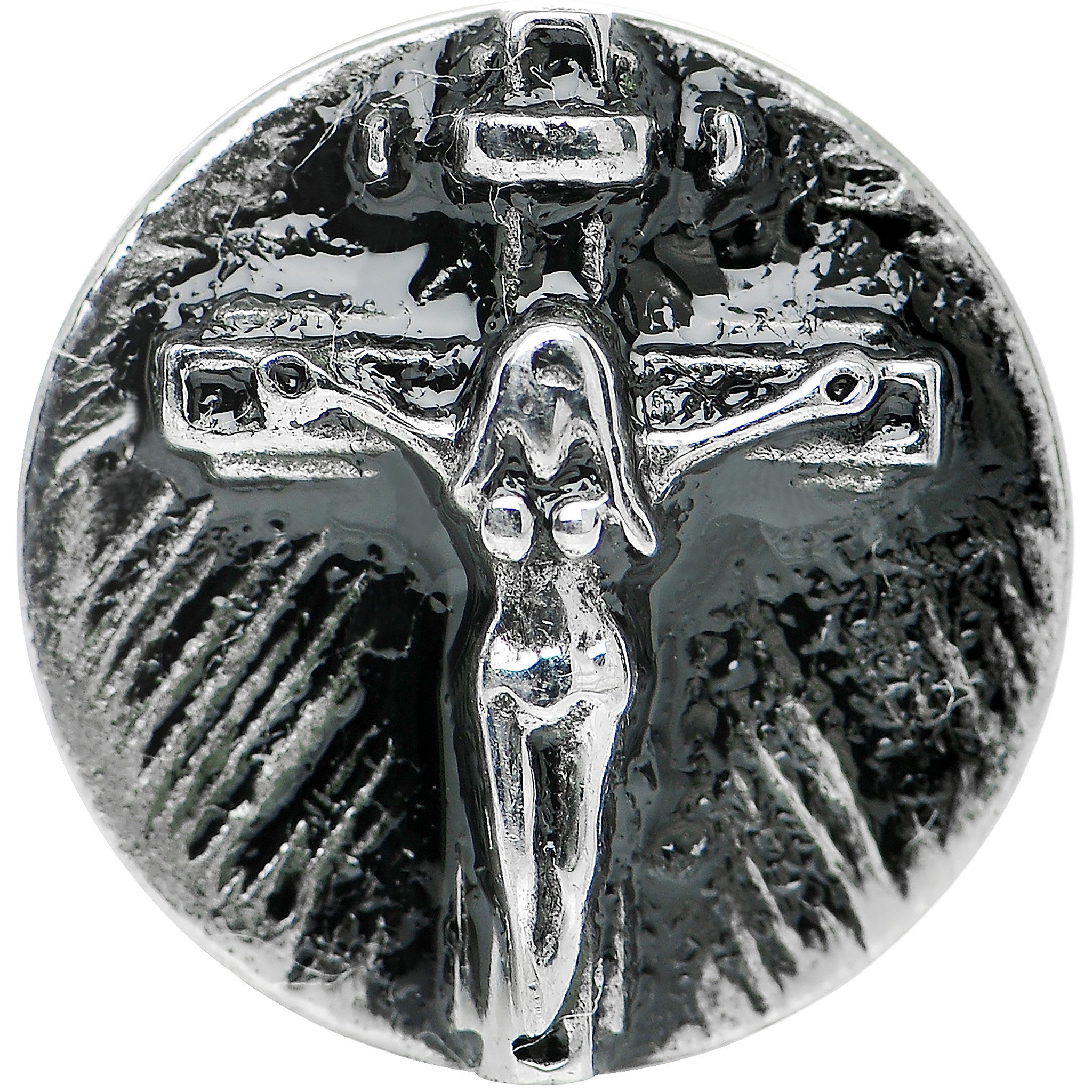 1/2 Stainless Steel Jesus on the Cross Screw Fit Plug