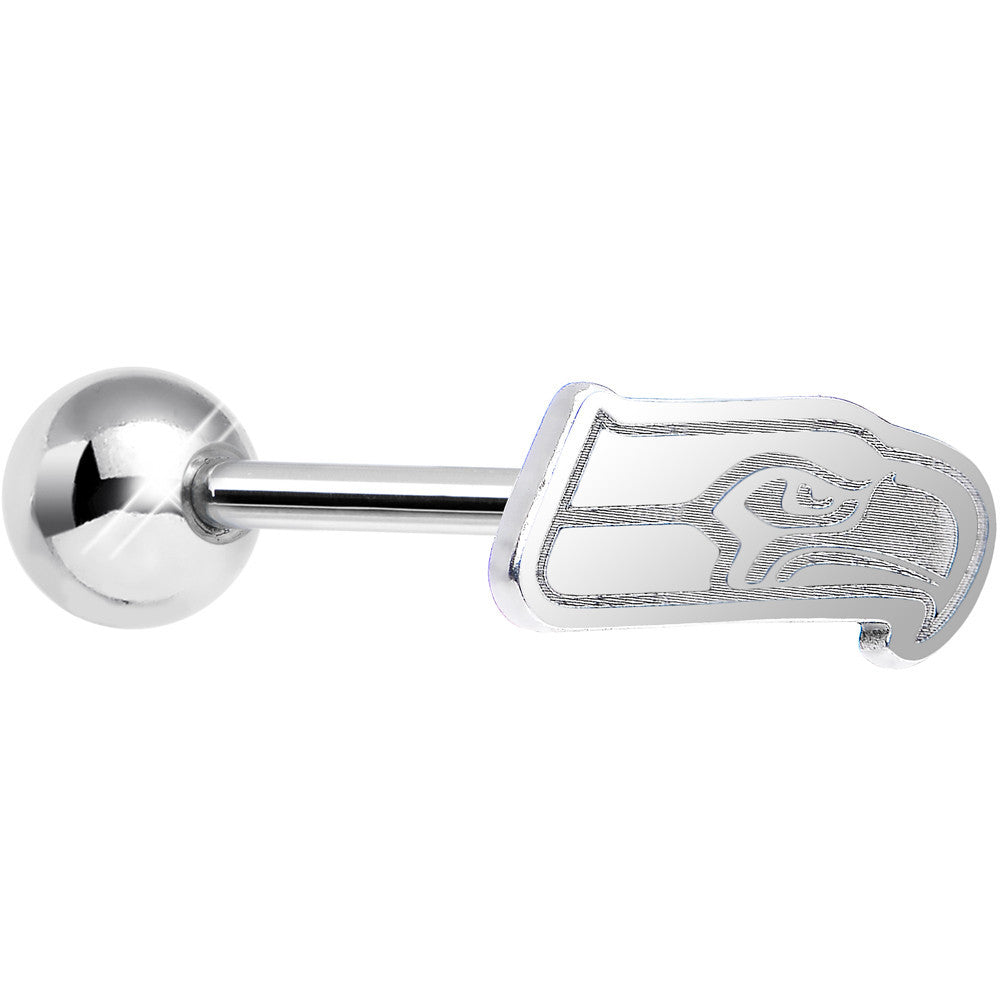 Officially Licensed NFL Cut Out Seattle Seahawks Tongue Ring