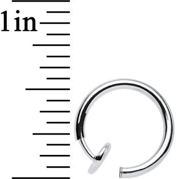 3/8 Silver Titanium IP Spring Loaded  Fake Nose Ring Body Jewelry Hoop