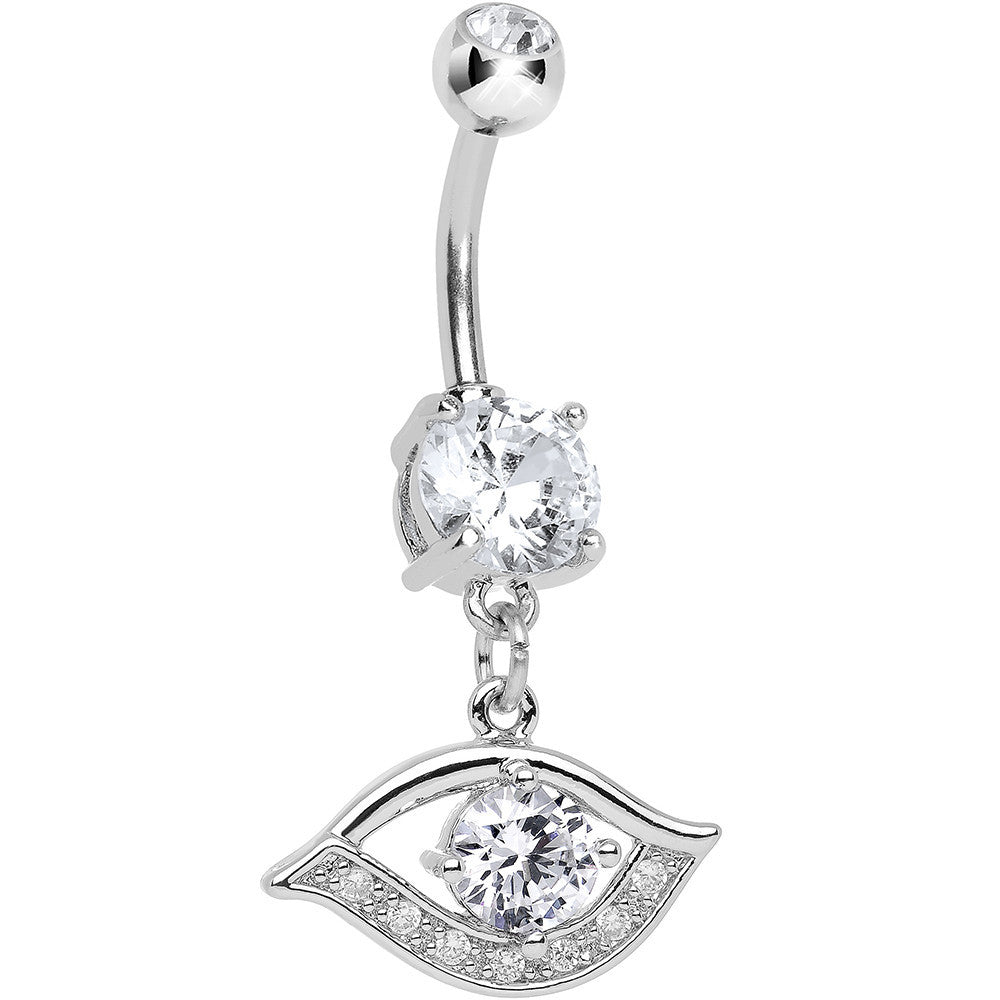 Clear Gem Mysterious and Exquisite Eye Dangle Belly Ring