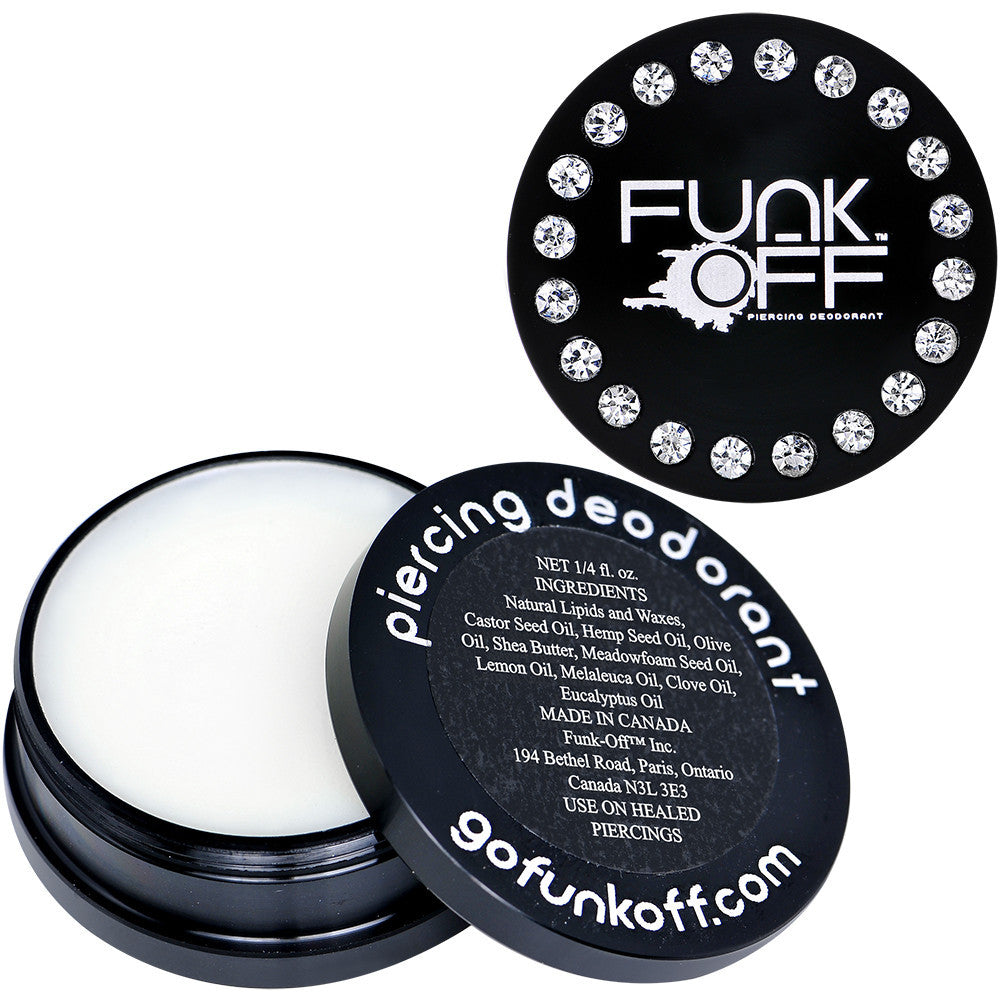 Clear Gem Black Funk-Off Piercing Deodorant