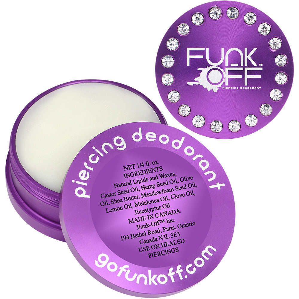 Clear Gem Purple Funk-Off Piercing Deodorant
