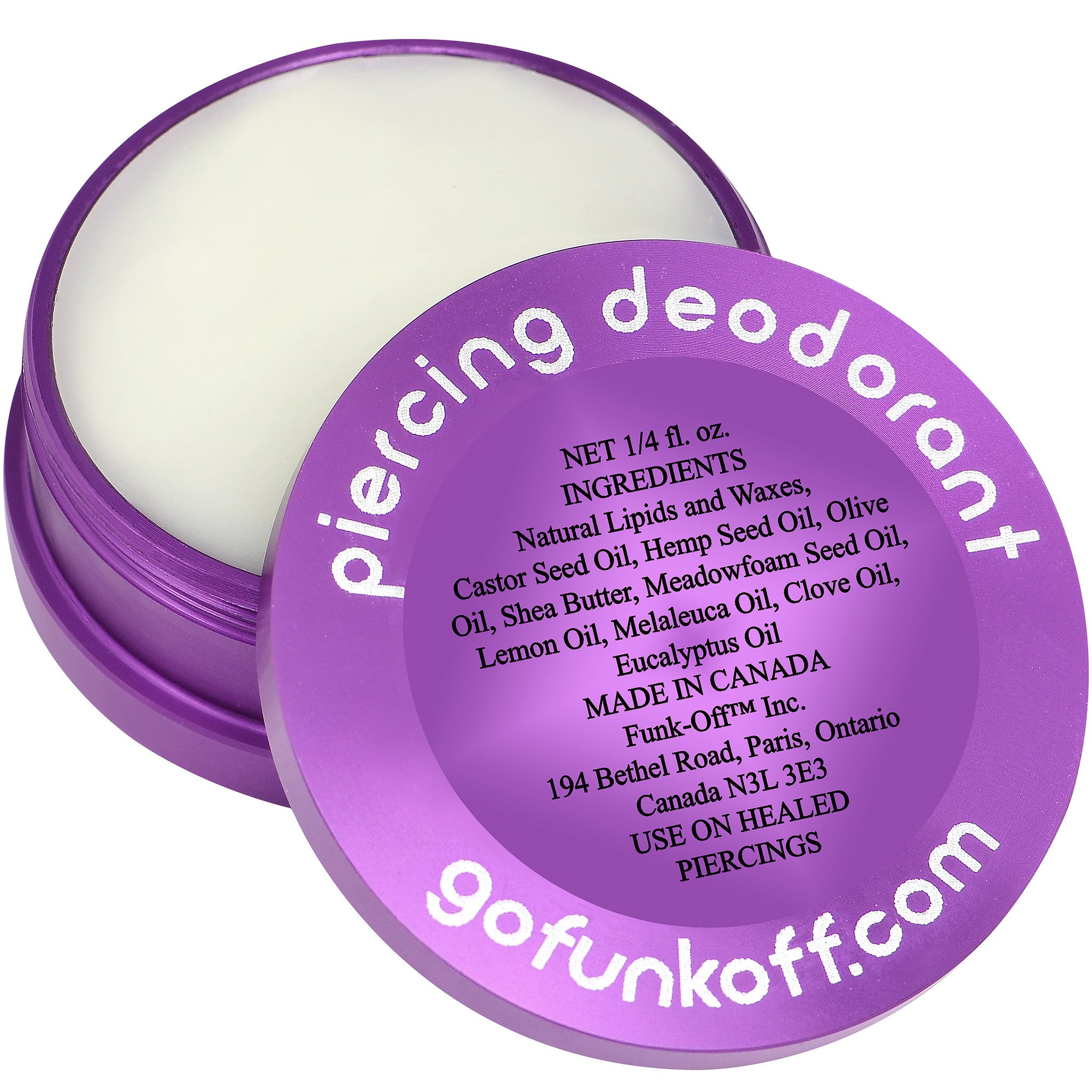 Clear Gem Purple Funk-Off Piercing Deodorant