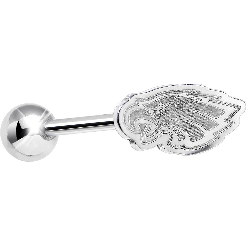 Officially Licensed NFL Cut Out Philadelphia Eagles Barbell Tongue Ring